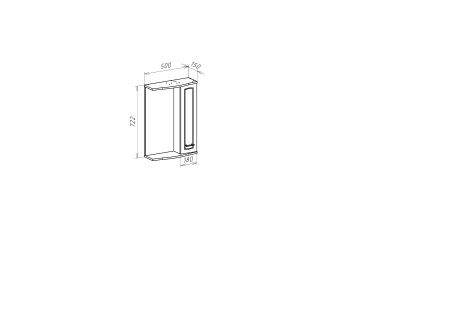 Зеркало-шкаф (50х72,2) Bellezza Классик 4611906001013